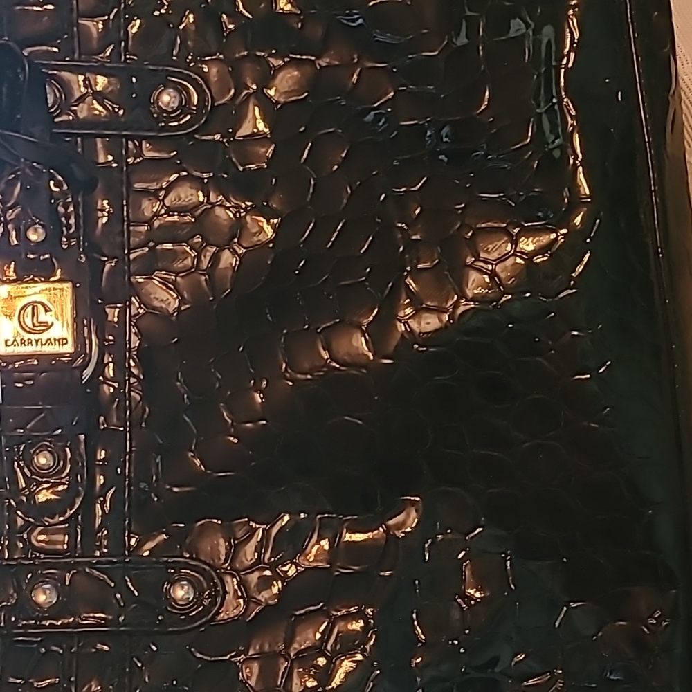 Carryland black faux leather handbag